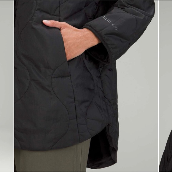 Lululemon Quilted Light Insulation
Jacket Size 12 Black Oversized Fit - Picture 5 of 6